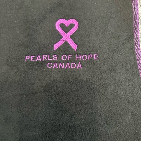 Free With Purchase Fleece Blanket with Purple Embroidery - Picture 1 of 4